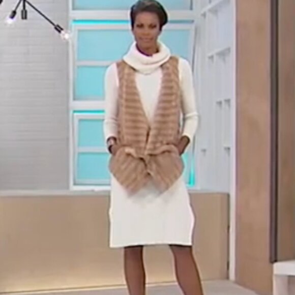 G BY GULIANI Faux Fur Vest Sz M - Picture 3 of 7